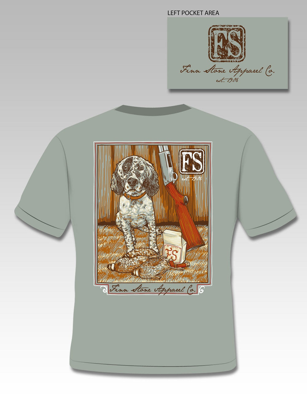 Finn Stone Apparel Mellies Prize Dog Gun Comfort Colors Unisex Frass Bright T Shirt