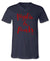 Sassy Frass Navy Pigskin & Pearls Football V-neck Bright Girlie T Shirt
