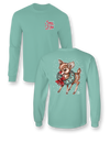 Sassy Frass Vintage Reindeer Holiday Comfort Colors Long Sleeve T-Shirt