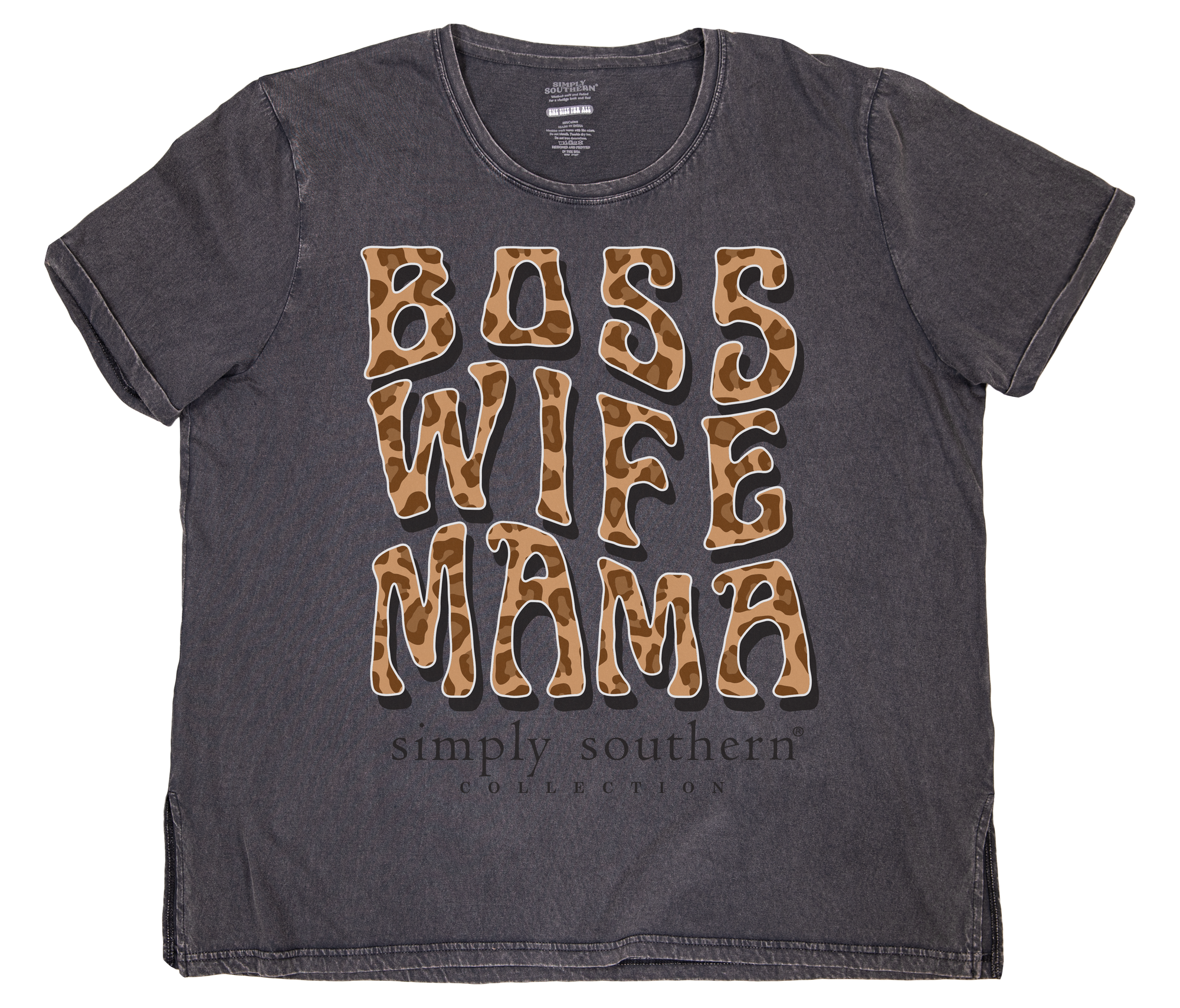 Simply Southern Boss Wife Mama Over Sized Vintage T-Shirt