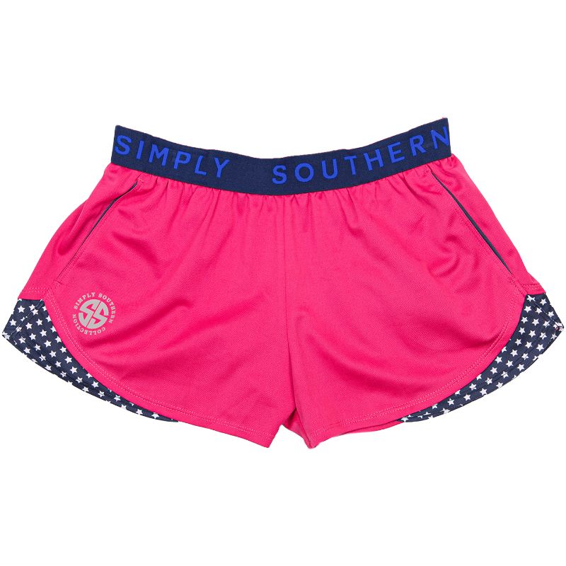Simply Southern Pink Stars Cheer Shorts