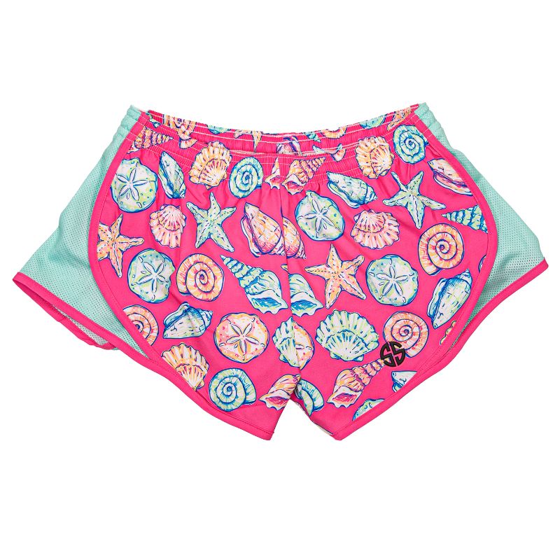 Simply Southern Preppy Beach Shells Run Shorts