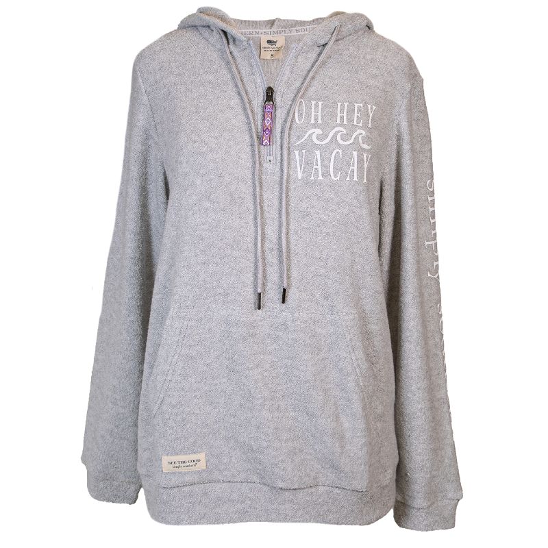 Simply Southern Vacay Terry Pullover Soft Hoodie