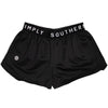 Simply Southern Preppy Black Cheer Shorts