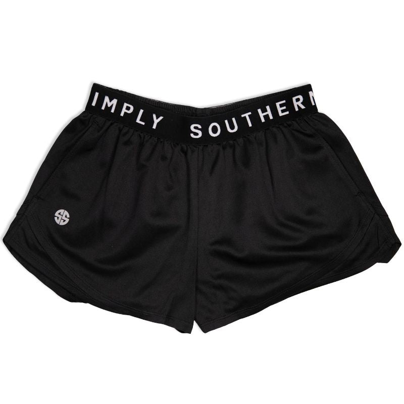 Simply Southern Preppy Black Cheer Shorts