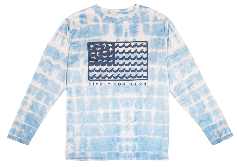 SALE Simply Southern USA Flag Rash Guard Unisex Long Sleeve T-Shirt