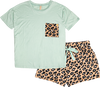 Simply Southern Leopard PJ Shorts &amp; T-Shirt Set