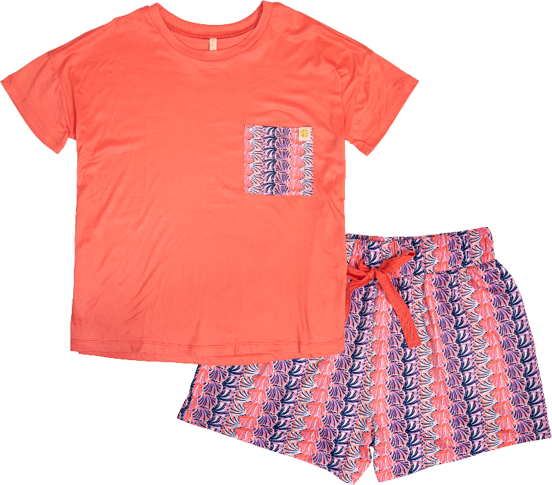 Simply Southern Scallop PJ Shorts & T-Shirt Set