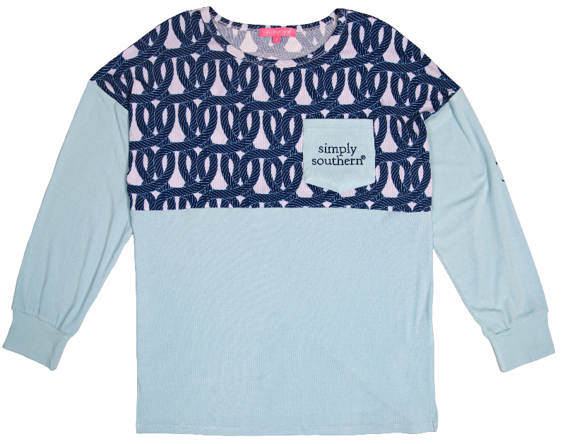 SALE Simply Southern Rope Beach Long Sleeve Jersey T-Shirt