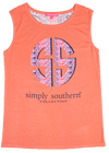 Simply Southern Preppy Scallop Logo Beach Tank Top