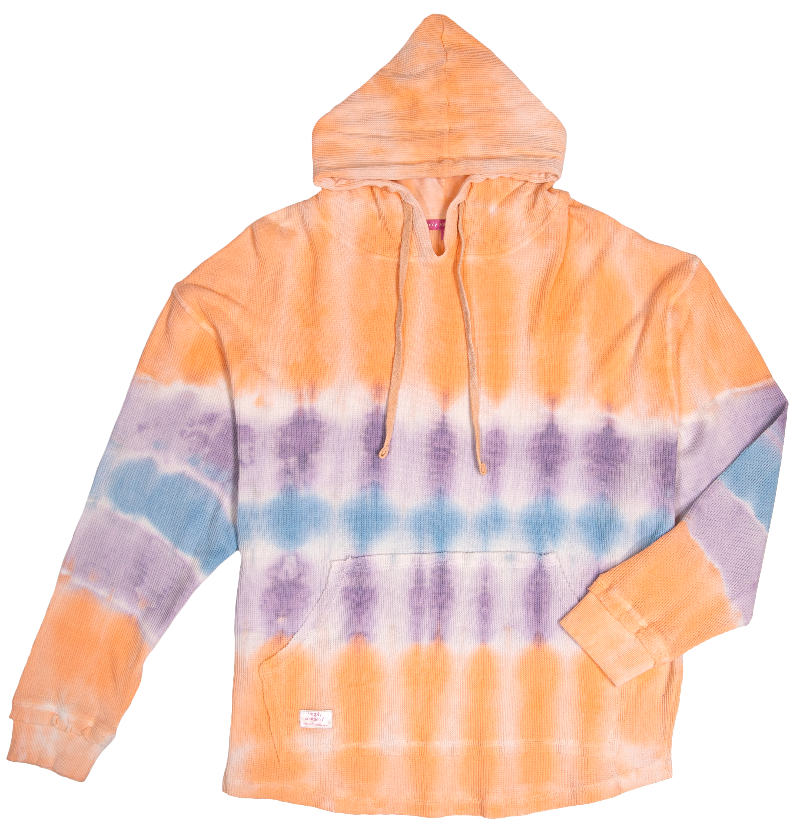 SALE Simply Southern Dawn Tiedye Pullover Waffle Hoodie T-Shirt