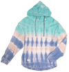 Simply Southern Waves Tiedye Pullover Waffle Hoodie T-Shirt