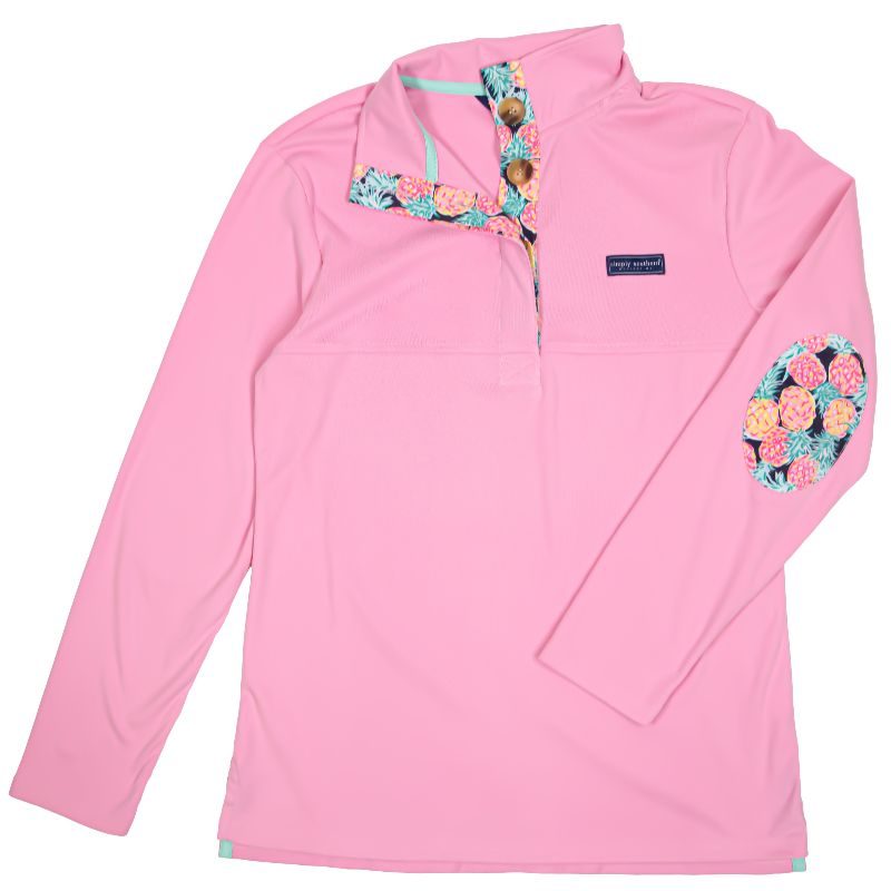 Simply Southern Pineapple Button Long Sleeve Pullover Jacket