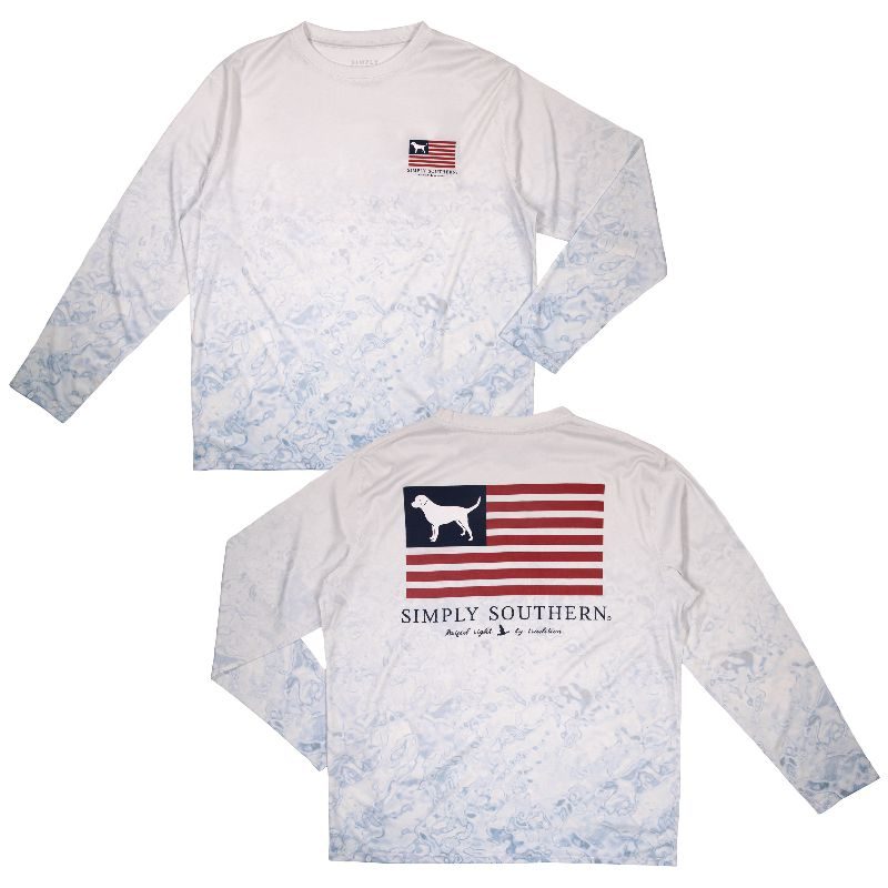 Simply Southern USA Flag Rash Guard Unisex Long Sleeve T-Shirt