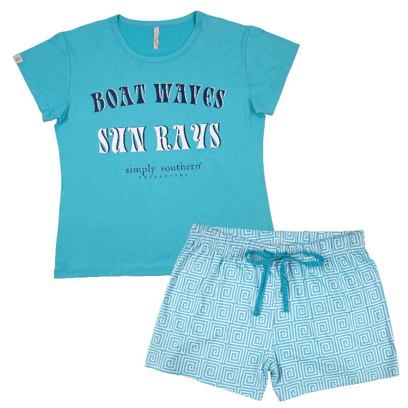 Simply Southern Sun Rays PJ Shorts & T-Shirt Set
