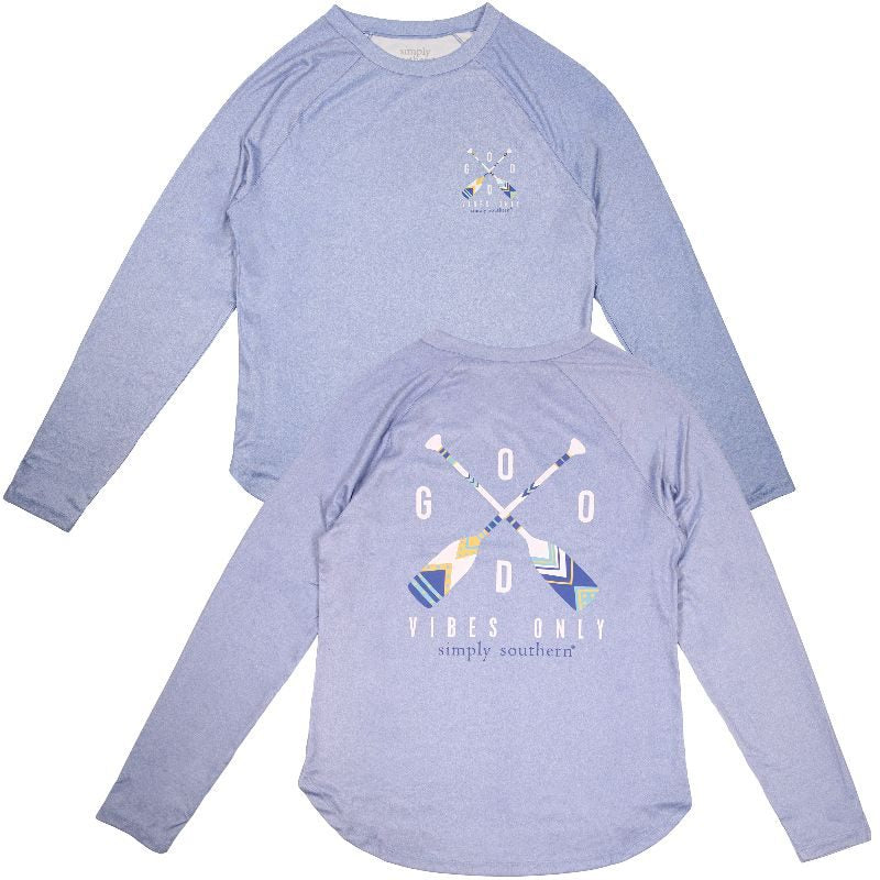 Simply Southern Good Vibes Beach Rash Guard Long Sleeve T-Shirt