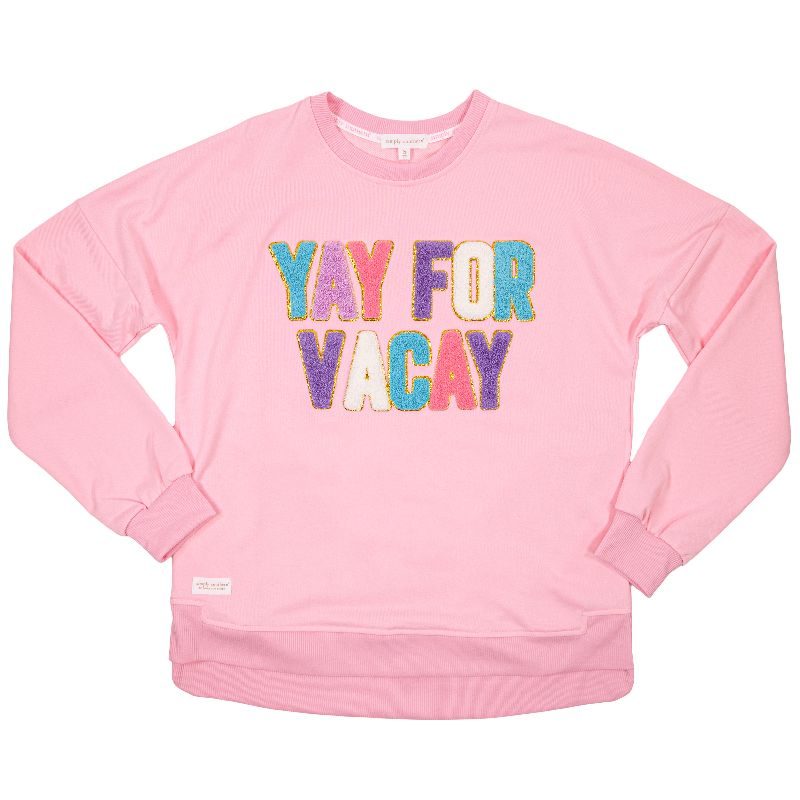 Simply Southern Vacay Sparkle Crew Long Sleeve T-Shirt