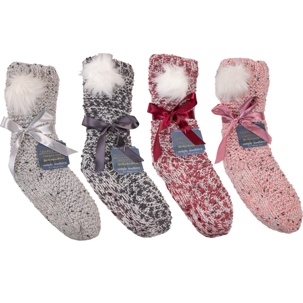 Simply Southern Preppy Super Soft Pom Camper Socks