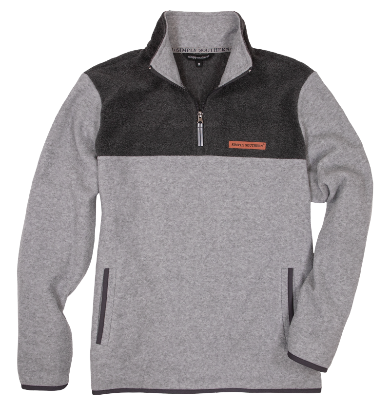Simply Southern Grey Fleece Pullover Sweater Unisex Jacket