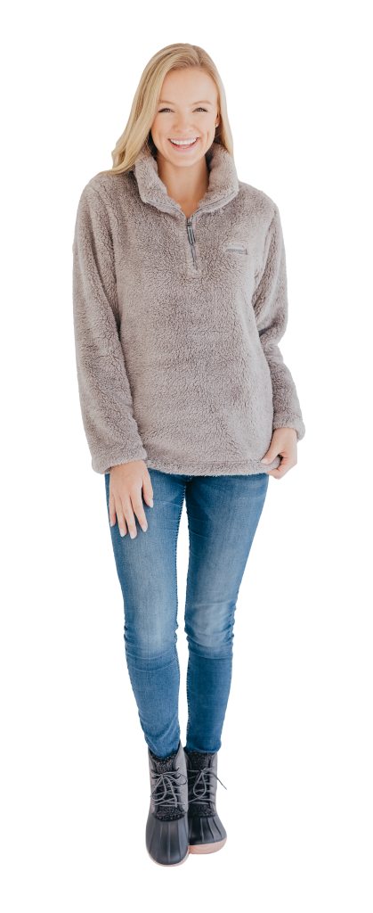 Simply Southern Classic Grey Sherpa Long Sleeve Sweatshirt