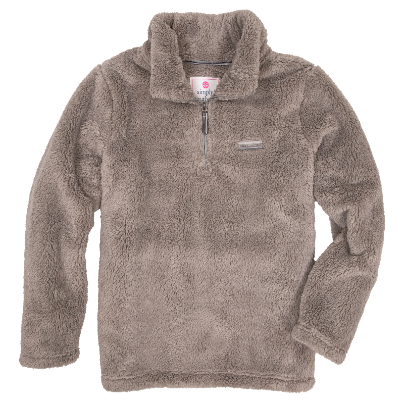 Simply Southern Classic Grey Sherpa Long Sleeve Sweatshirt