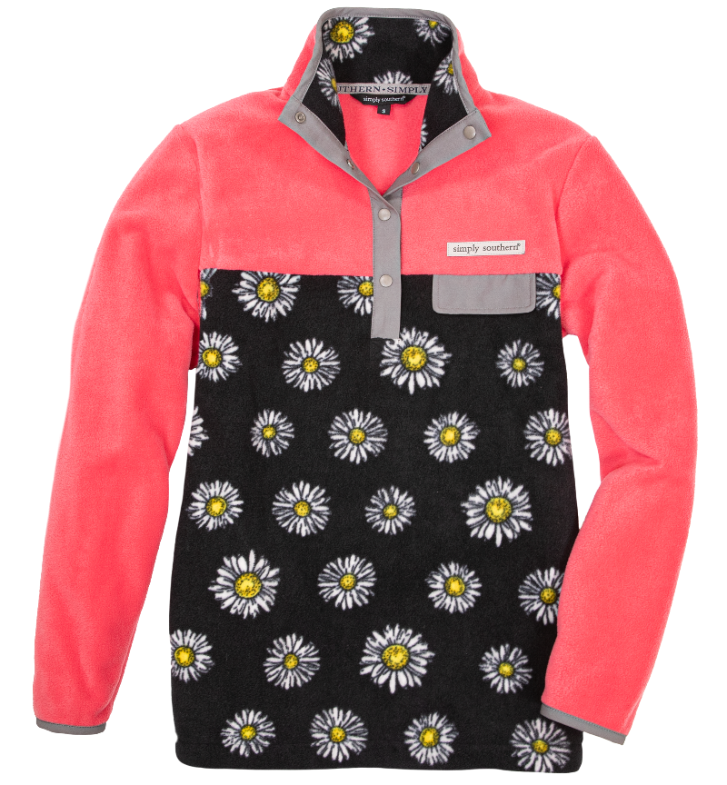 SALE Simply Southern Classic Daisy Fleece Long Sleeve Crew Sweatshirt