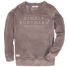 Simply Southern Preppy Squishy Grey Long Sleeve Crew T-Shirt