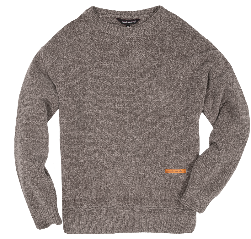 Simply Southern Classic Soft Grey Long Sleeve Crew Sweatshirt