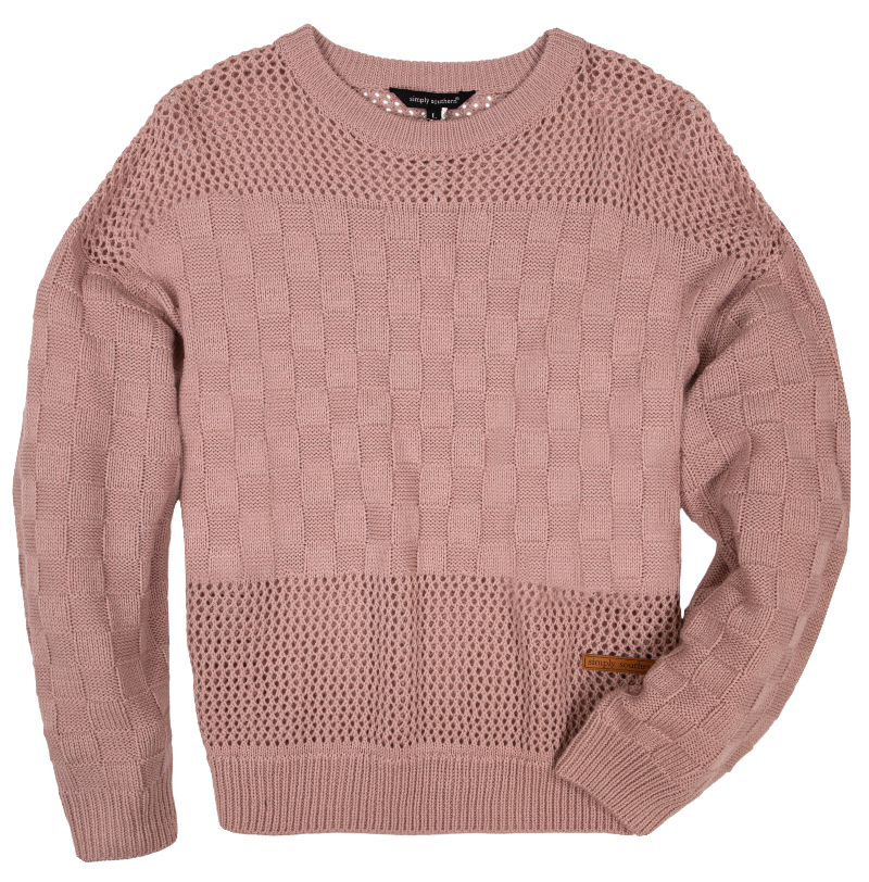 Simply Southern Classic Soft Weave Crepe Long Sleeve Crew Sweatshirt