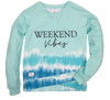 SALE Simply Southern Weekend Vibes Stripe Tiedye Crew T-Shirt