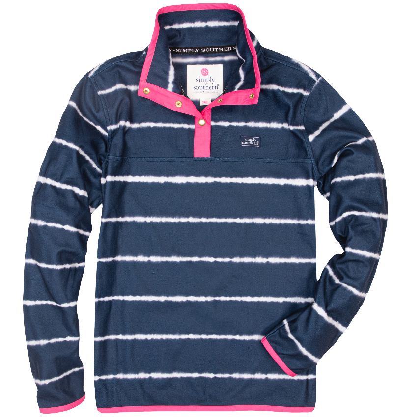 Simply Southern Tie Dye Stripe Pullover Jacket