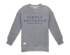 Simply Southern Denim Terry Pullover Soft Crew Sweatshirt
