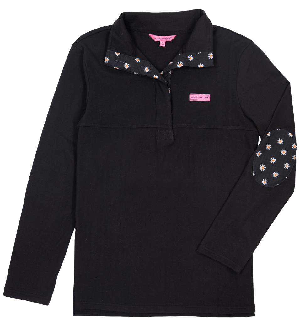 SALE Simply Southern Daisy Button Long Sleeve Pullover Jacket
