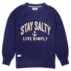 Simply Southern Stay Salty Terry Crew Long Sleeve Sweatshirt