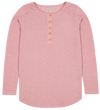 SALE Simply Southern Preppy Henley Rose Long Sleeve T-Shirt