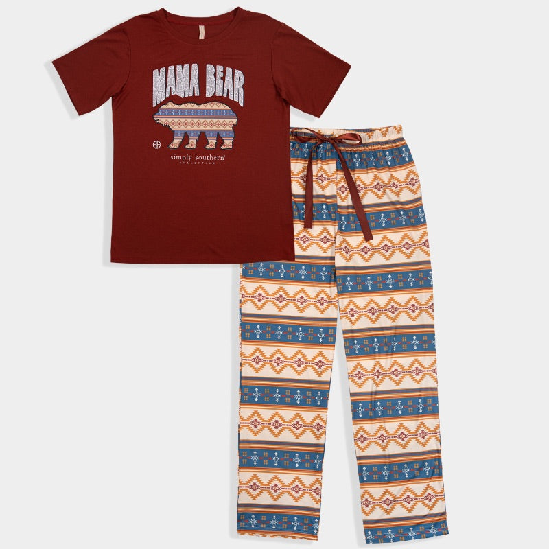 Simply Southern Mama Bear PJ Pants & T-Shirt Set