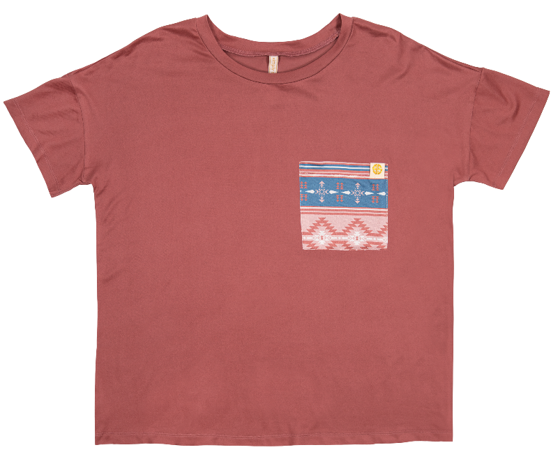 Simply Southern Aztec Maroon PJ Pants &amp; T-Shirt Set