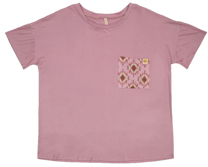 Simply Southern Aztec Pink PJ Pants &amp; T-Shirt Set