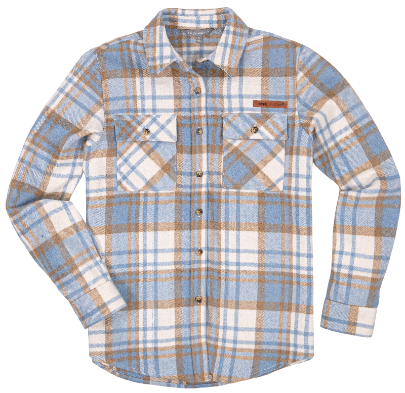 Simply Southern Preppy Plaid Light Jacket Shacket