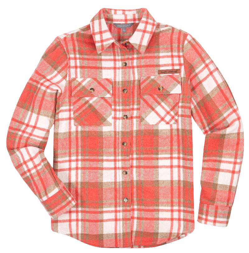 Simply Southern Preppy Plaid Light Jacket Shacket