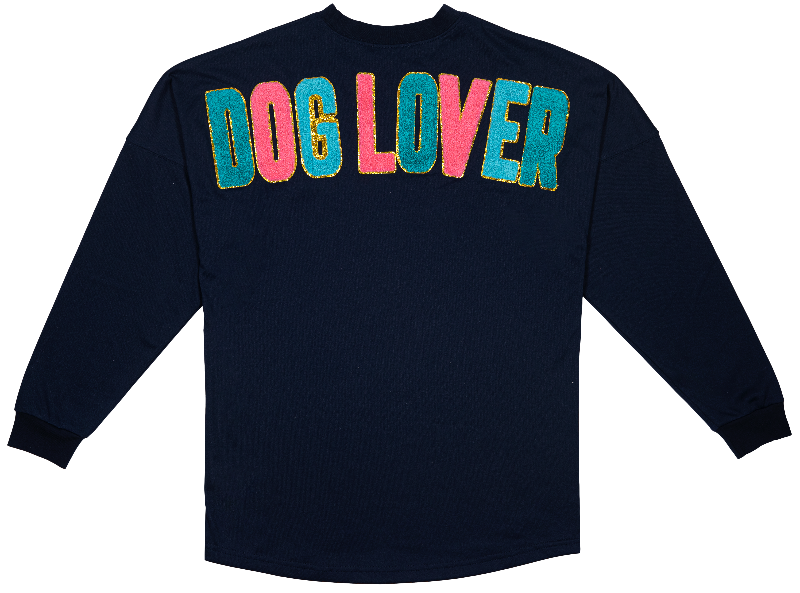 SALE Simply Southern Sparkle Dog Lover Long Sleeve Jersey Crew T-Shirt