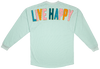 SALE Simply Southern Sparkle Live Happy Long Sleeve Jersey Crew T-Shirt