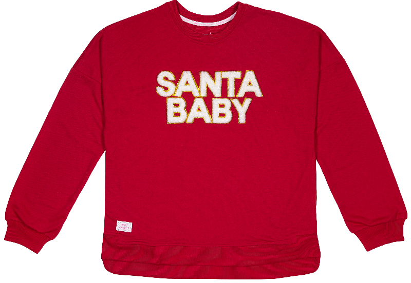 Simply Southern Santa Sparkle Crew Long Sleeve Sweatshirt