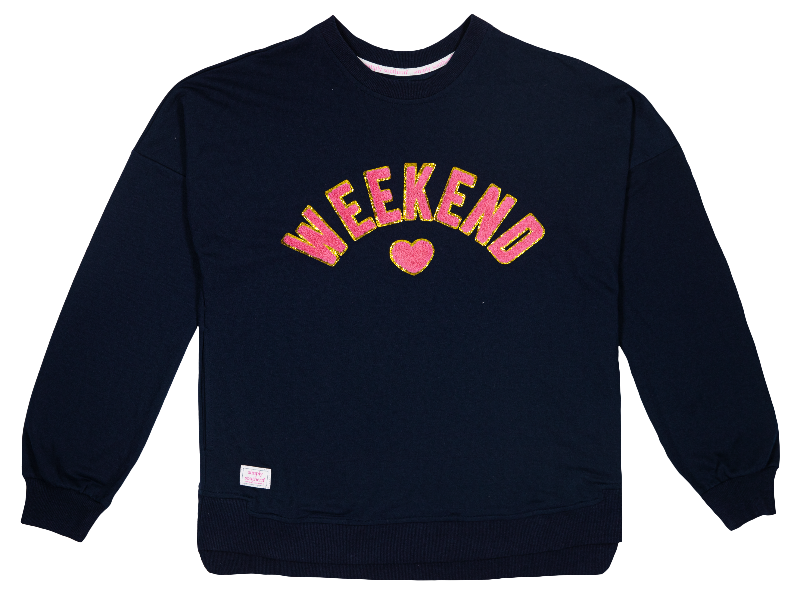 Simply Southern Weekend Terry Crew Long Sleeve Sweatshirt