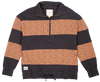 SALE Simply Southern Quarter Zip Stripe Leopard Pullover Jacket