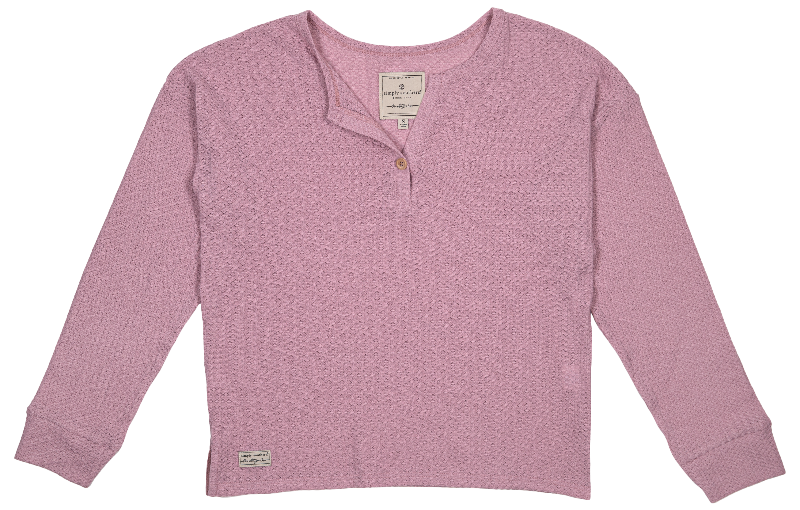 SALE Simply Southern Dawn Pullover Waffle Knit Henley T-Shirt