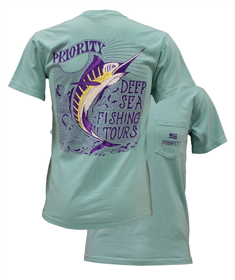 Southern Couture High Priority Deep Sea Fishing Fish Country Pocket Unisex Bright T Shirt