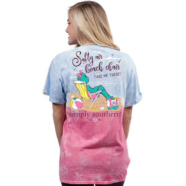 SALE Simply Southern Preppy Salty Air Beach Chair Tie Dye T-Shirt
