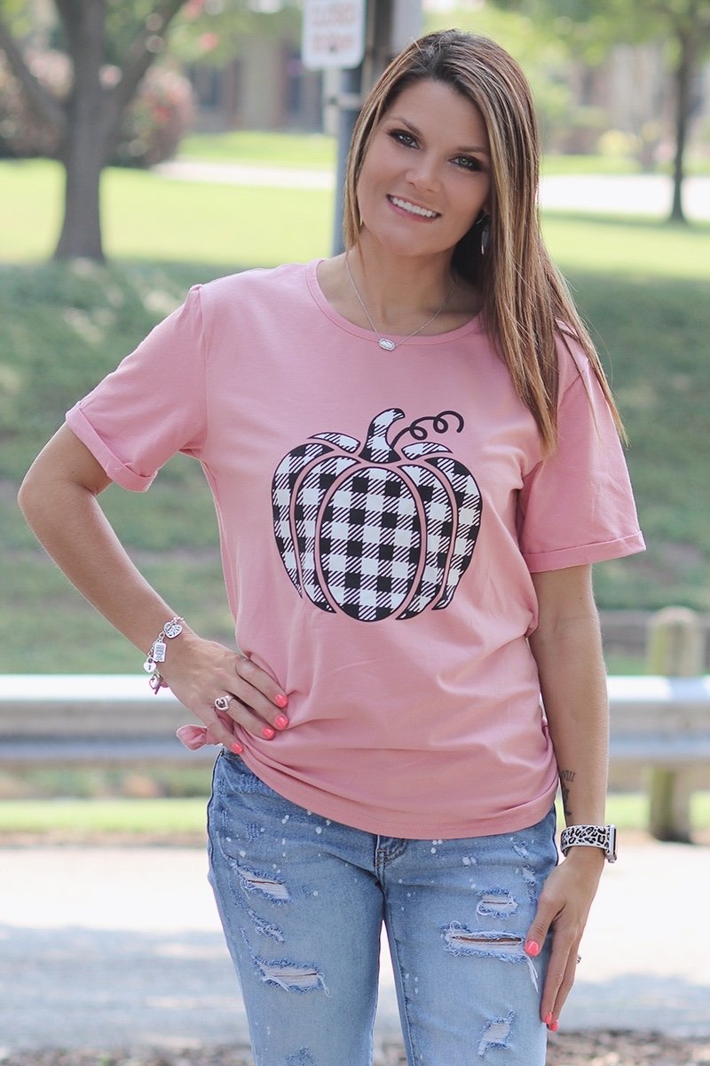 SALE Mommy &amp; Me Baby Youth Checkered Pumpkin Fall  T Shirt