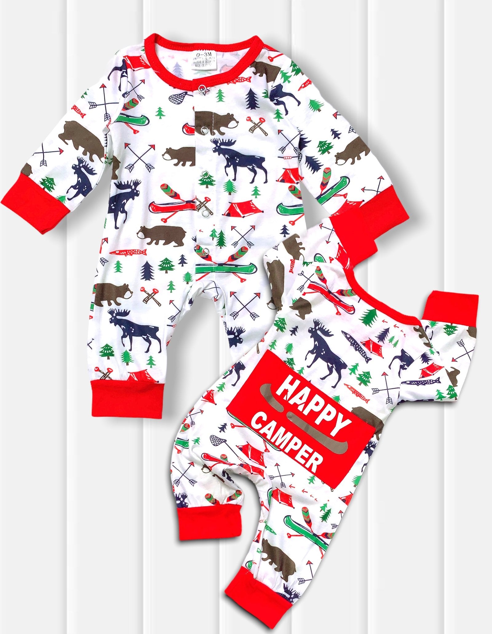 Happy Camper Booty Patch Baby Onesie Romper